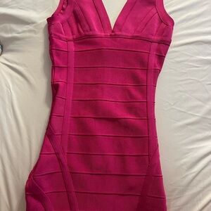Hot Miami Styles Fuchsia Mini Dress